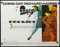 4v583 CAPRICE 1/2sh '67 pretty Doris Day in wild dress, Richard Harris, sniper artwork!
