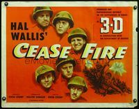 4v588 CEASE FIRE style A 1/2sh '53 Hal Wallis, artwork of real Korean War soldiers!