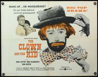 4v597 CLOWN & THE KID 1/2sh '62 big-top circus crime, Ex-con hides behind carnival greasepaint!