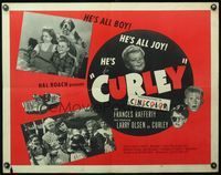 4v609 CURLEY 1/2sh '48 Hal Roach Jr., cute Larry Olsen in the title role, female boxing!