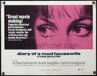 4v622 DIARY OF A MAD HOUSEWIFE 1/2sh '70 Frank Perry, super close up of Carrie Snodgress' eyes!