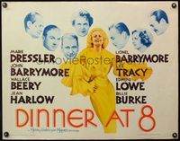 4v626 DINNER AT 8 1/2sh R62 sexy full-length Jean Harlow, John Barrymore, Lionel Barrymore