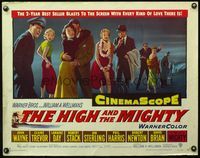 4v703 HIGH & THE MIGHTY 1/2sh '54 directed by William Wellman, John Wayne, Claire Trevor