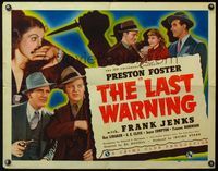 4v755 LAST WARNING 1/2sh '39 Preston Foster, Frank Jenks, cool murder silhouette image!
