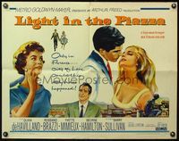 4v762 LIGHT IN THE PIAZZA 1/2sh '61 Olivia De Havilland, Yvette Mimieux, Rossano Brazzi, Hamilton