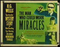4v772 MAN WHO COULD WORK MIRACLES 1/2sh R47 H.G. Wells, a modern Aladdin who made women do things!