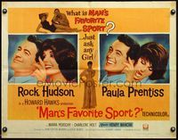 4v774 MAN'S FAVORITE SPORT 1/2sh '64 fake fishing expert Rock Hudson falls in love w/Paula Prentiss