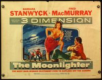 4v786 MOONLIGHTER 1/2sh '53 excellent 3-D art of sexy Barbara Stanwyck & Fred MacMurray!