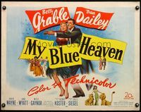 4v790 MY BLUE HEAVEN 1/2sh '50 great image of sexy Betty Grable & Dan Dailey dancing!