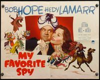 4v791 MY FAVORITE SPY 1/2sh '51 close up of Bob Hope wearing turban with sexy Hedy Lamarr!