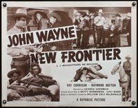 4v802 NEW FRONTIER 1/2sh R53 John Wayne holding two guns & held up, Three Mesquiteers!