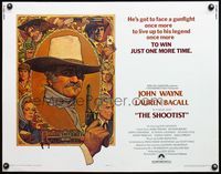 4v864 SHOOTIST 1/2sh '76 best Richard Amsel artwork of cowboy John Wayne & cast montage!