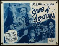 4v875 SONG OF ARIZONA 1/2sh R54 great c/u of Roy Rogers w/guitar & Trigger, Dale Evans, Gabby Hayes