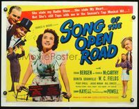 4v877 SONG OF THE OPEN ROAD 1/2sh '44 W.C. Fields, Edgar Bergen & Charlie McCarthy, Jane Powell