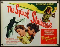 4v886 SPIRAL STAIRCASE 1/2sh R56 different art of Dorothy McGuire & with George Brent !