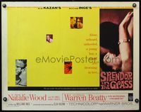 4v887 SPLENDOR IN THE GRASS 1/2sh '61 Natalie Wood kissing Warren Beatty, Elia Kazan, different!