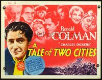 4v902 TALE OF TWO CITIES 1/2sh R62 full-color close up of Ronald Colman + top cast portraits!