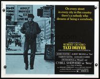 4v905 TAXI DRIVER 1/2sh '76 classic image of Robert De Niro, directed by Martin Scorsese!