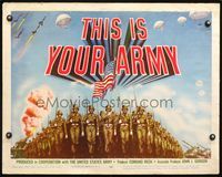 4v919 THIS IS YOUR ARMY 1/2sh '54 patriotic military image of soldiers marching in formation!