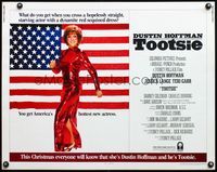 4v933 TOOTSIE 1/2sh '82 full-length Dustin Hoffman posing in drag by American flag!