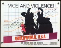 4v953 UNDERWORLD U.S.A. 1/2sh '60 Samuel Fuller, labor rackets, gambling, vice, narcotics!