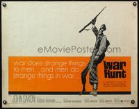 4v965 WAR HUNT 1/2sh '62 Robert Redford in his first starring role, war does strange things to men!