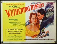 4v993 WUTHERING HEIGHTS 1/2sh R55 completely different art of Laurence Olivier & Merle Oberon!