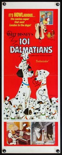 4w387 ONE HUNDRED & ONE DALMATIANS insert R69 most classic Walt Disney canine family cartoon!