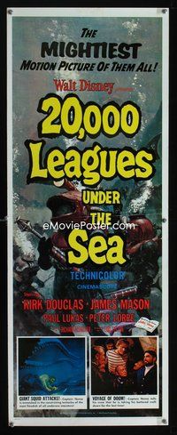 4w004 20,000 LEAGUES UNDER THE SEA insert R71 Jules Verne classic, great art of deep sea divers!
