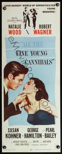 4w020 ALL THE FINE YOUNG CANNIBALS insert '60 romantic art of sexy Natalie Wood & Robert Wagner!