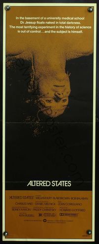 4w021 ALTERED STATES insert '80 William Hurt, Paddy Chayefsky, Ken Russell, cool sci-fi image!