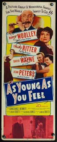 4w031 AS YOUNG AS YOU FEEL insert '51 Monty Woolley, Thelma Ritter, young sexy Marilyn Monroe!
