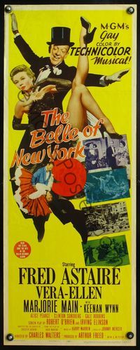 4w050 BELLE OF NEW YORK insert '52 great c/u of Fred Astaire in top hat & tails w/sexy Vera-Ellen!