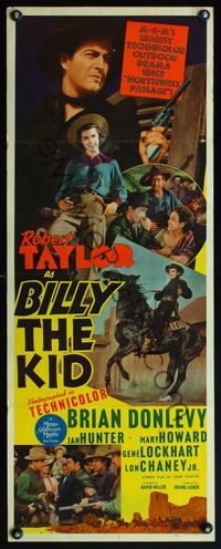 4w062 BILLY THE KID insert '41 Robert Taylor as the most notorious outlaw in the West!