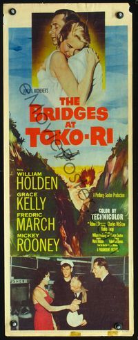 4w086 BRIDGES AT TOKO-RI insert '54 Grace Kelly, William Holden, Korean War, by James Michener!