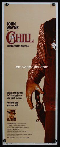 4w096 CAHILL insert '73 George Kennedy, classic United States Marshall big John Wayne!