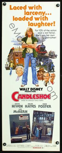 4w100 CANDLESHOE insert '77 Walt Disney, artwork of young Jodie Foster, she'd con her own grandma!