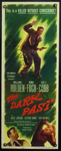 4w129 DARK PAST insert '49 killer William Holden caught in spotlight with gun in hand!