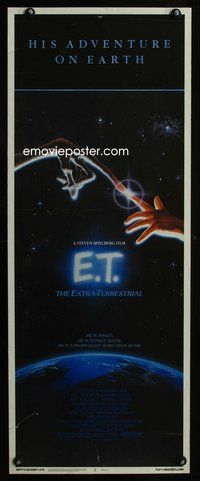 4w148 E.T. THE EXTRA TERRESTRIAL insert '82 Steven Spielberg classic, John Alvin art!