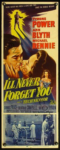 4w254 I'LL NEVER FORGET YOU insert '51 Tyrone Power travels back in time to meet Ann Blyth!