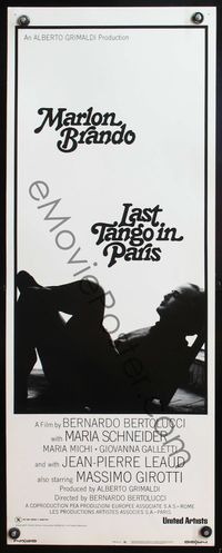 4w294 LAST TANGO IN PARIS insert '73 close up of Marlon Brando reclining, Bernardo Bertolucci