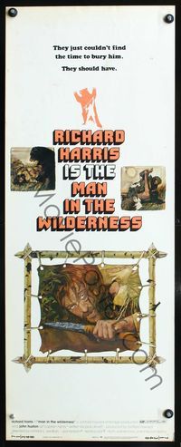4w333 MAN IN THE WILDERNESS insert '71 they just couldn't find the time to bury Richard Harris!
