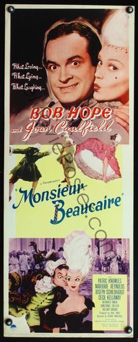 4w352 MONSIEUR BEAUCAIRE insert '46 great close up of Bob Hope kissed by pretty Joan Caulfield!
