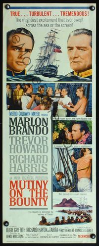 4w358 MUTINY ON THE BOUNTY insert '62 Brando as Fletcher Christian & Trevor Howard as Capt Bligh!