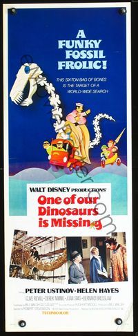 4w389 ONE OF OUR DINOSAURS IS MISSING insert '75 Disney, a funky fossil frolic, great artwork!