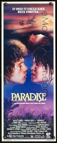 4w395 PARADISE insert '82 sexy Phoebe Cates, Willie Aames, adventure artwork!