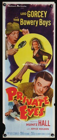 4w435 PRIVATE EYES insert '53 Leo Gorcey & The Bowery Boys are detectives, sexy Joyce Holden!