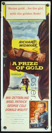 4w438 PRIZE OF GOLD insert '55 Richard Widmark, Mai Zetterling, Nigel Patrick, Mark Robson directed