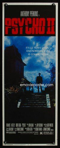 4w442 PSYCHO II insert '83 Anthony Perkins as Norman Bates, cool creepy image of classic house!