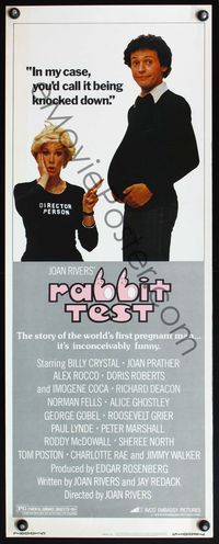 4w447 RABBIT TEST insert '78 director Joan Rivers, Billy Crystal is the first pregnant man!
